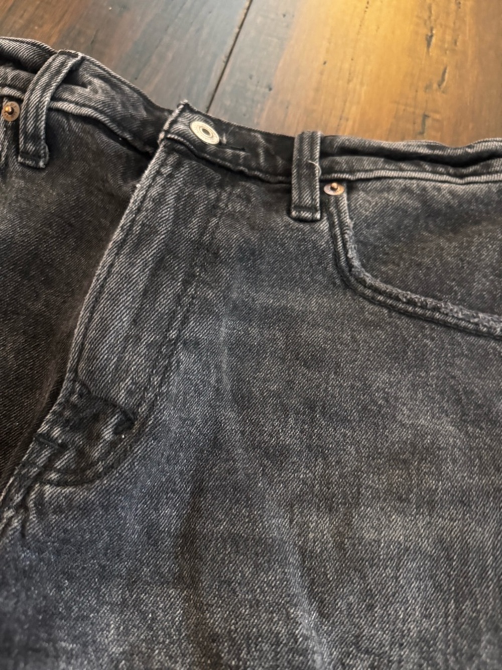Abercrombie Black Denim Cutoff Shorts - Picture 2 of 6